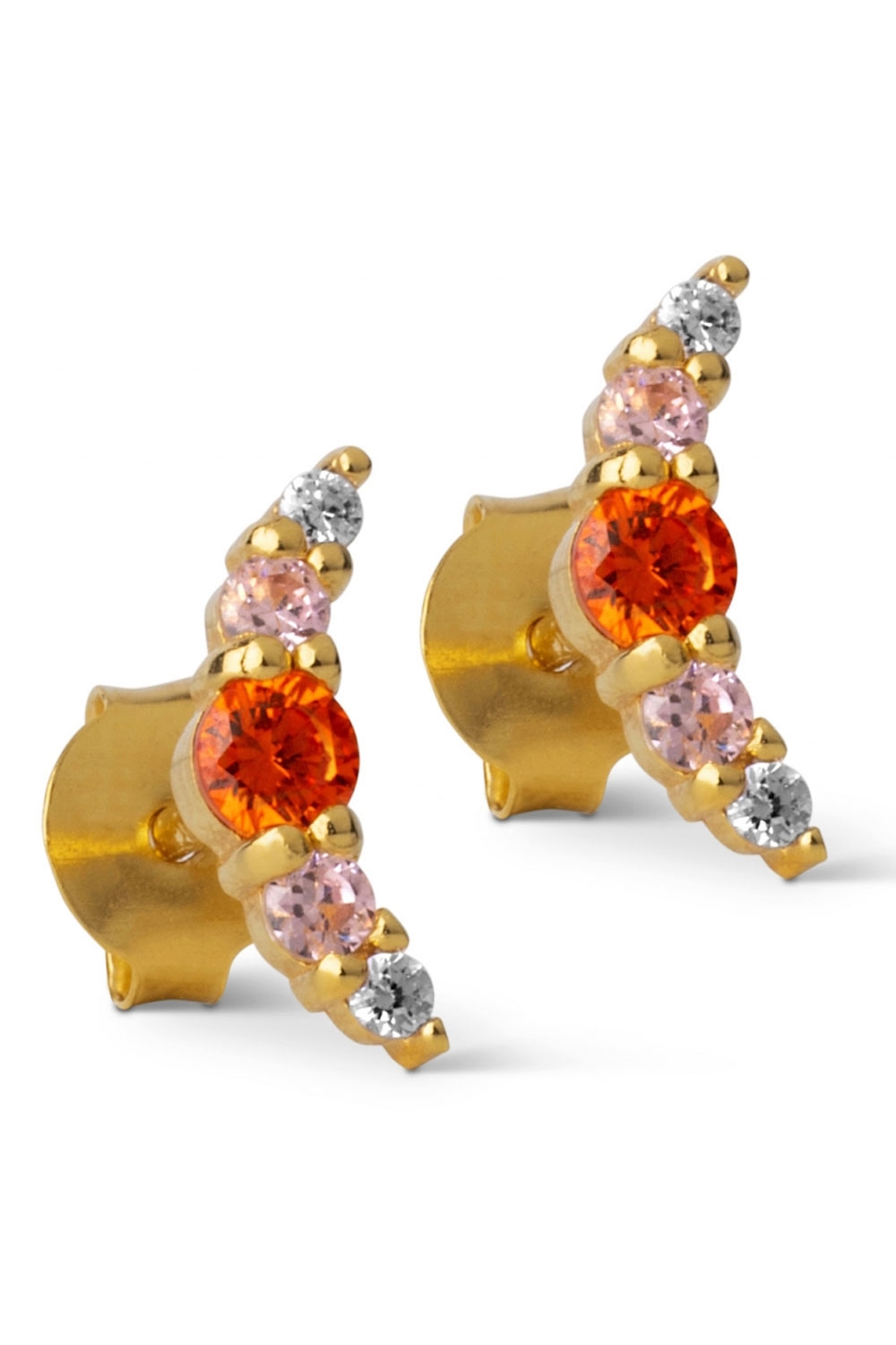 øreringe Refina Earstud Orange Light Pink Lavender fra Enamel