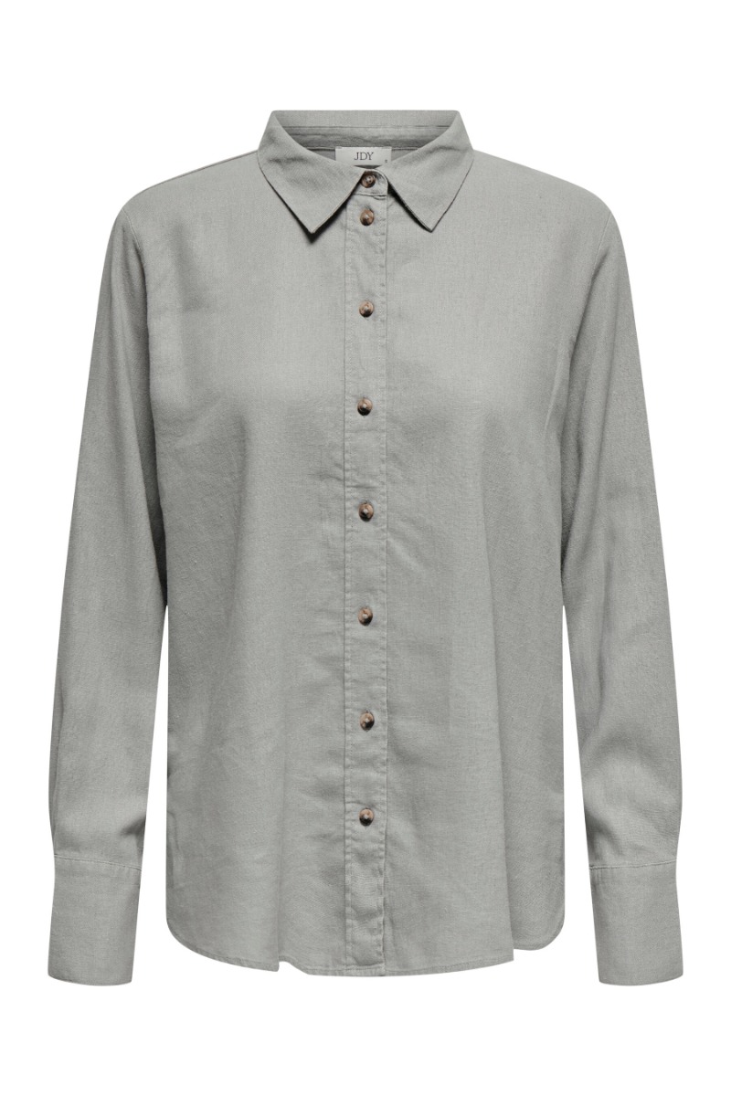 Skjorte   Say L S Linen Loose Shirt   Wild Dove fra Jdy