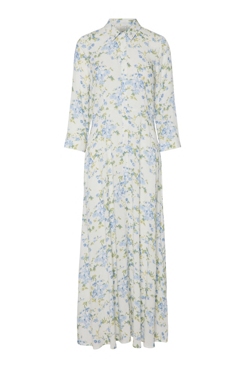 Y.a.s   Kjole   Savanna Long Shirt Dress S.   Star White Sumelli fra Yas