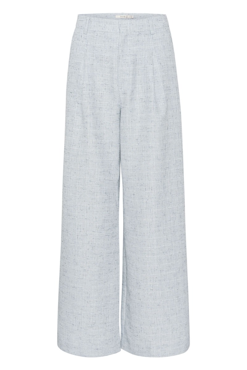 Bukser   Gisellygz Hw Pants   Blue Multi Melange fra Gestuz