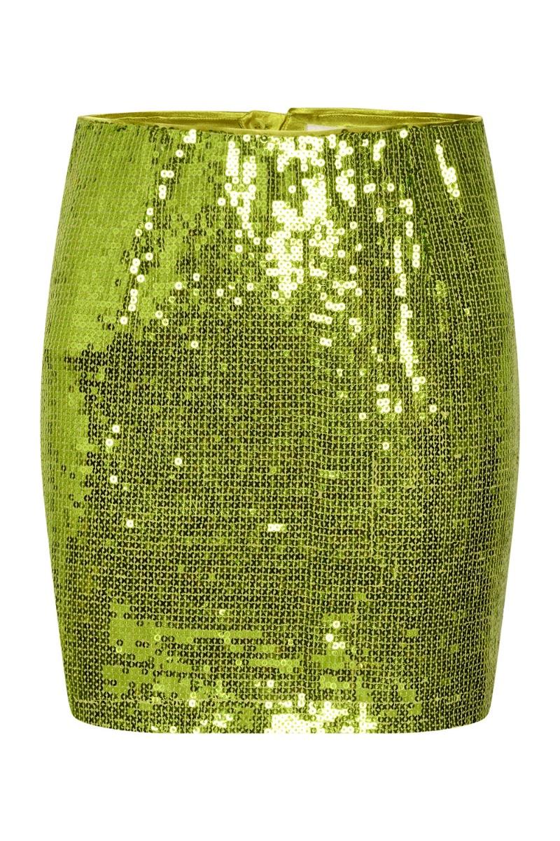 Nederdel   Tullagz Mw Mini Skirt   Split Pea fra Gestuz