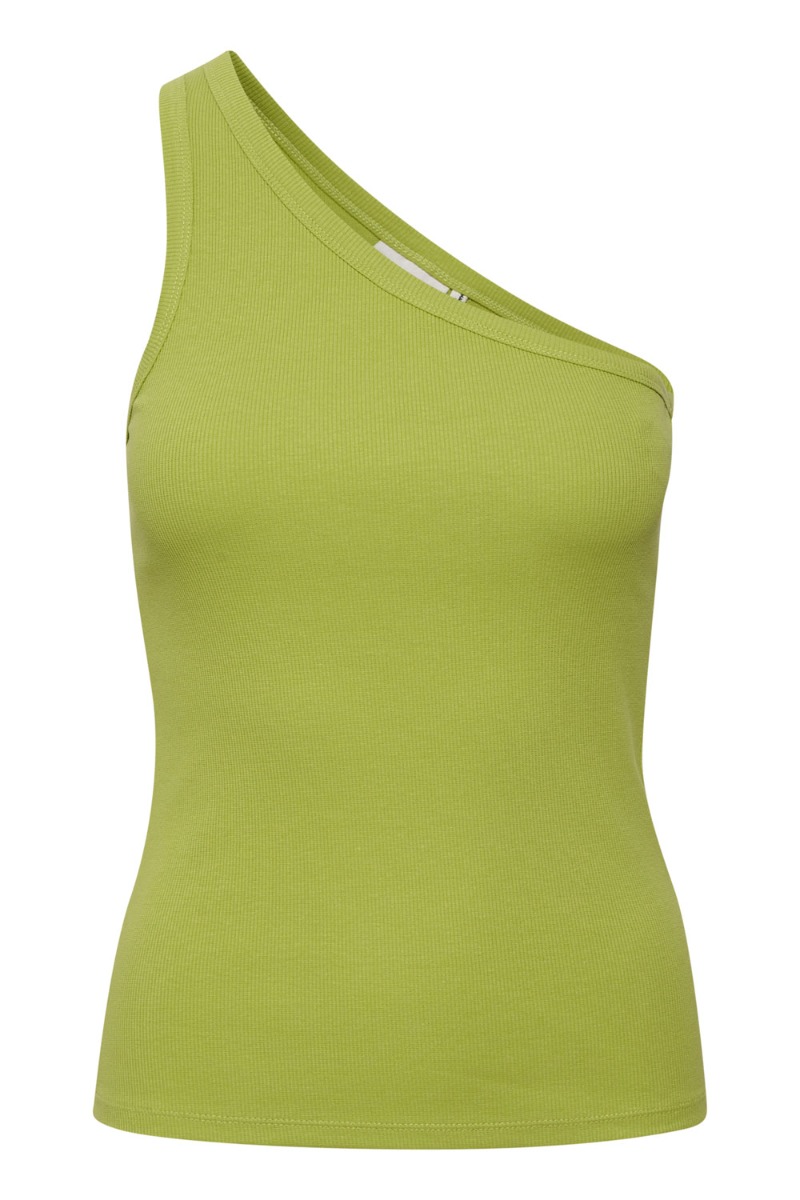 Top   Drewgz One Shoulder   Split Pea fra Gestuz
