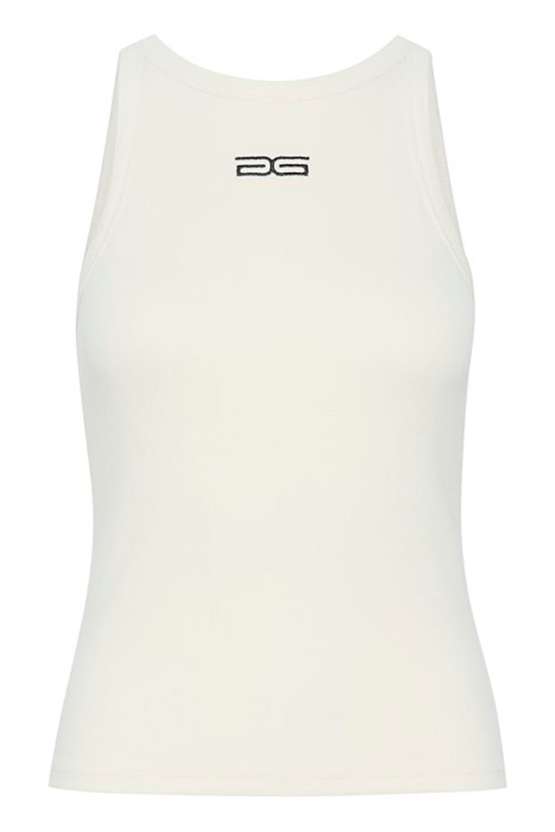 Top   Drewgz Sl Logo Tank   Birch fra Gestuz