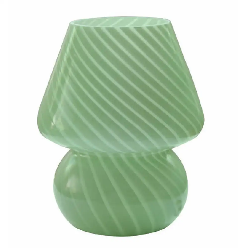 Glaslampe Med Mønster I Grøn   Glass Lamp With Pattern In Green fra Me&jo
