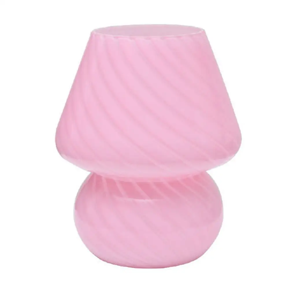 Glaslampe Med Mønster I Lyserød   Glass Lamp With Pattern In Pink fra Me&jo