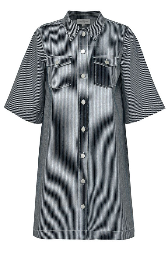 Kjole   Mira G   Indigo Blue Stripe fra Global Funk