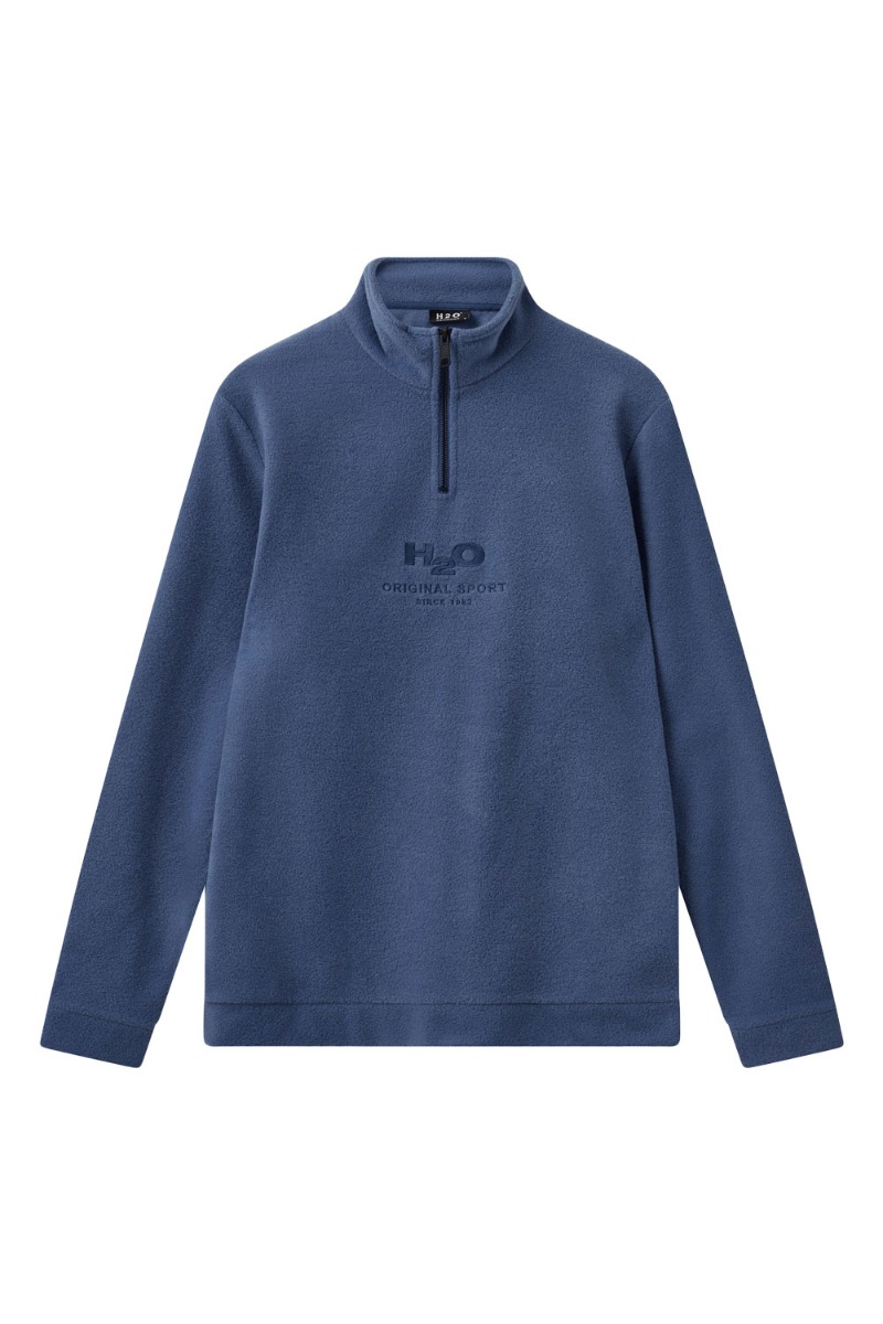 Sweat   Blåvand Ii Fleece Half Zip   Indigo Blue fra H2o