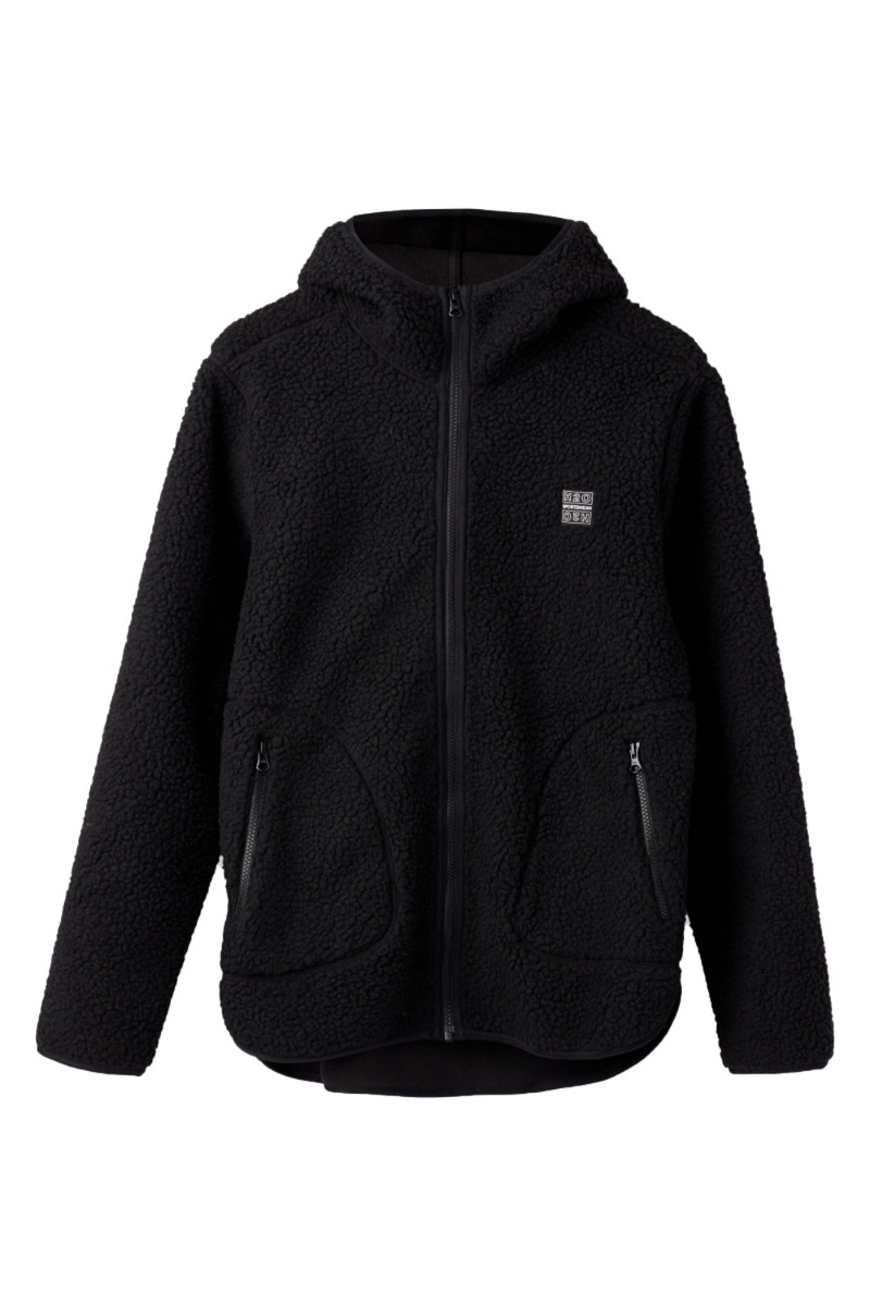 H2o   Jakke   Langli Hooded Pile Jacket   Black fra H2oconsignment