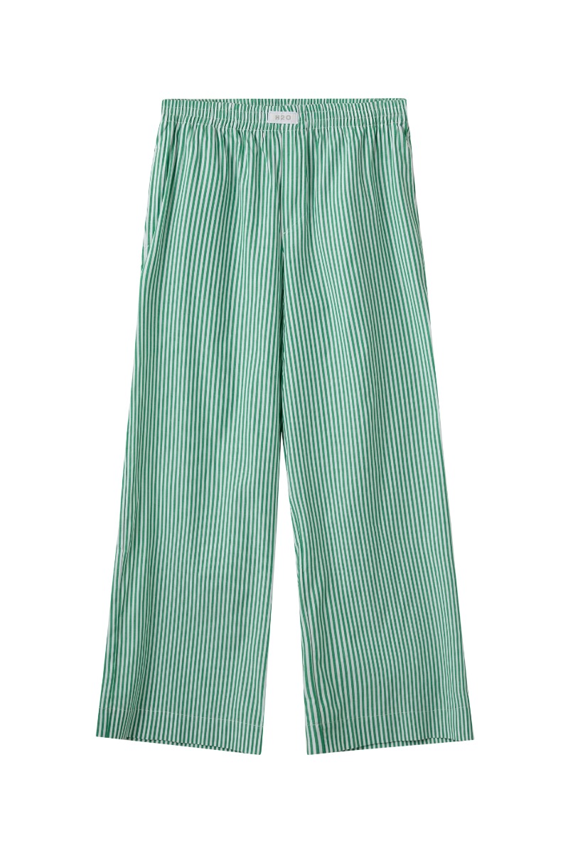 Bukser   Rønne Essential Pajamas Pants   Green White fra H2o