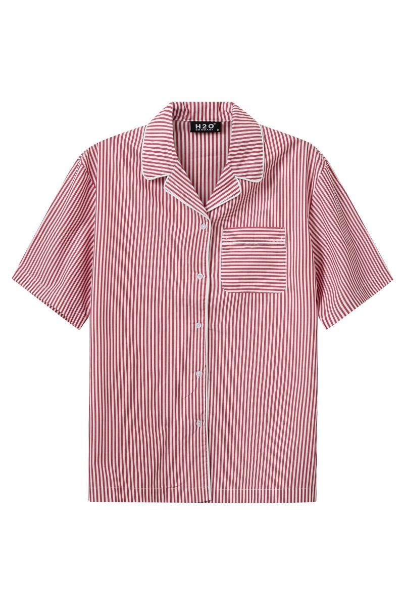Skjorte   Rønne Essential Pajamas Shirt   Red White fra H2o