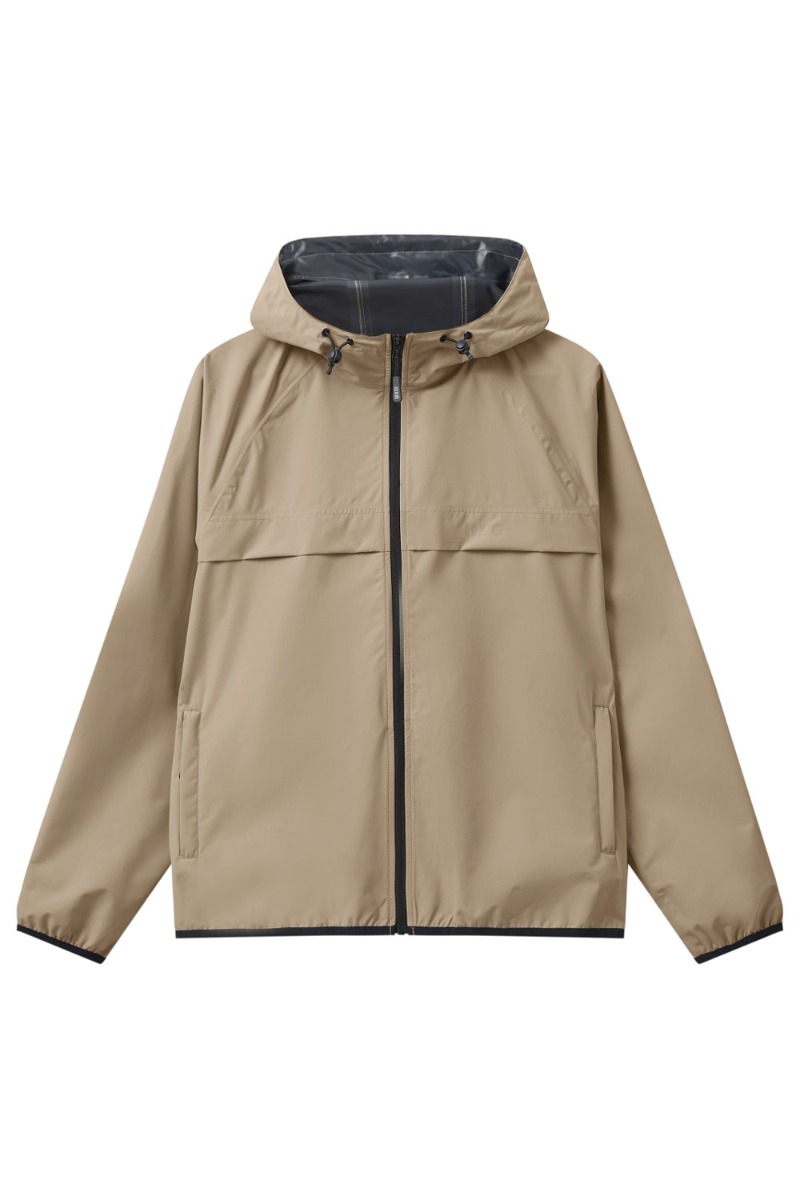 Regnjakke   Basic Rømø Lw Rain Jacket   Packable   Warm Grey fra H2o