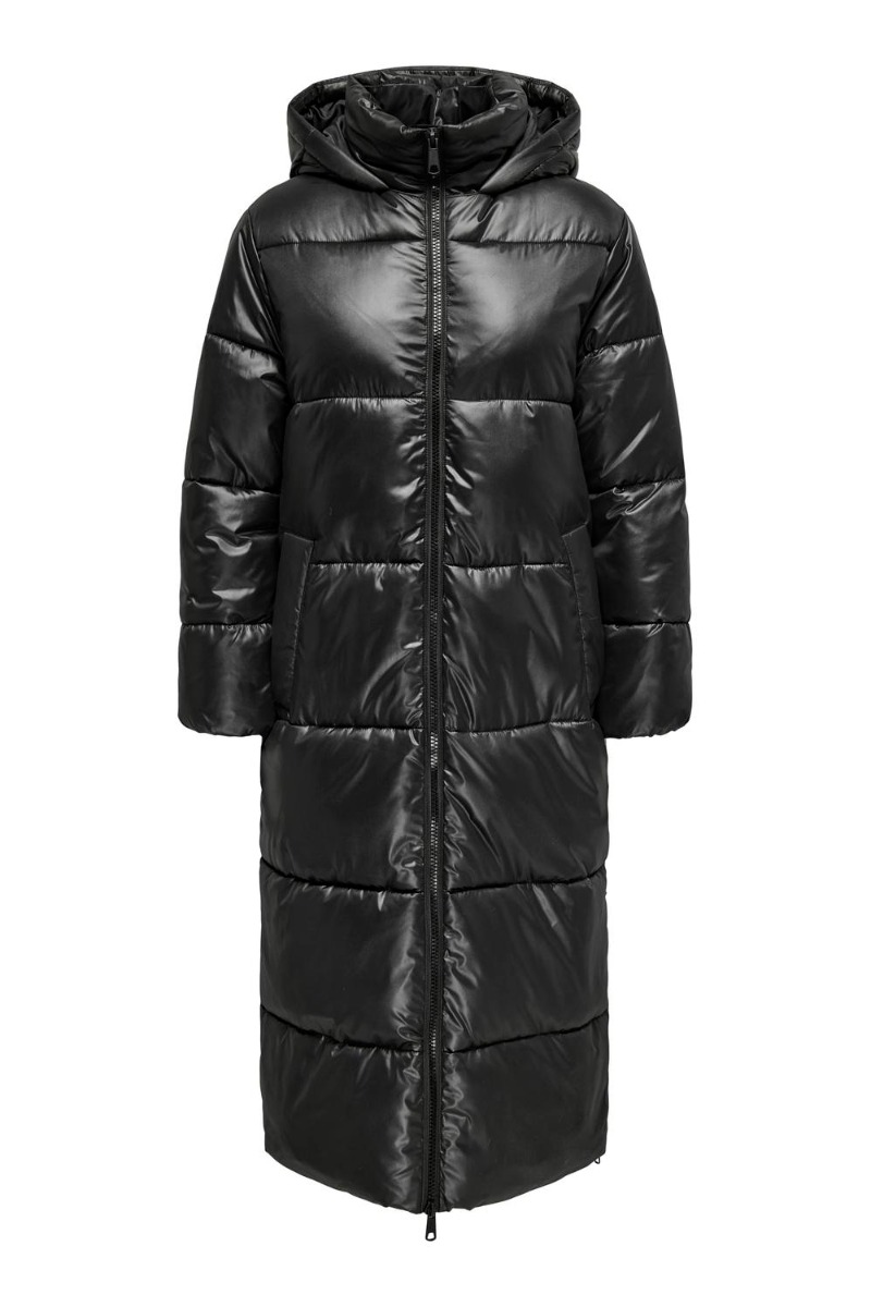 Jakke     Harper X Long Puffer   Black fra Jdy