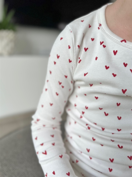 Rib Bluse Hjerter fra Birkholm
