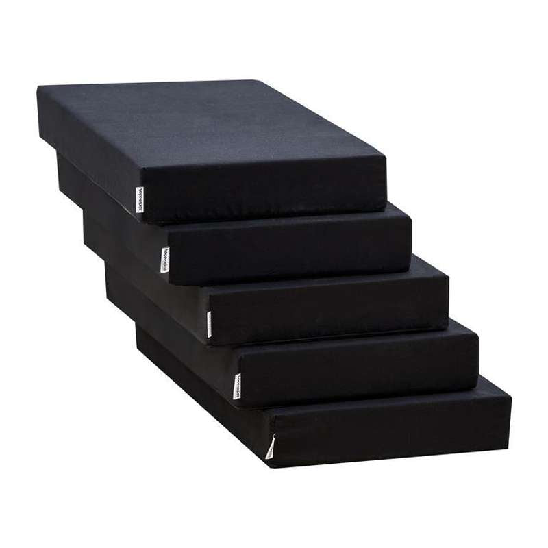 Madras Til Lounge Modul   80x200 Cm.   5 Delt   Sort fra Hoppekids