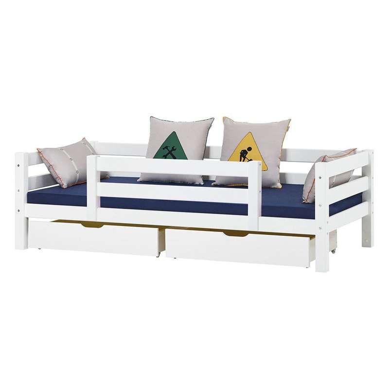 Eco Luxury   Juniorseng   90x200 Cm.   1 2 Sengehest   Fleksibel Indlægsbund   Hvid fra Hoppekids