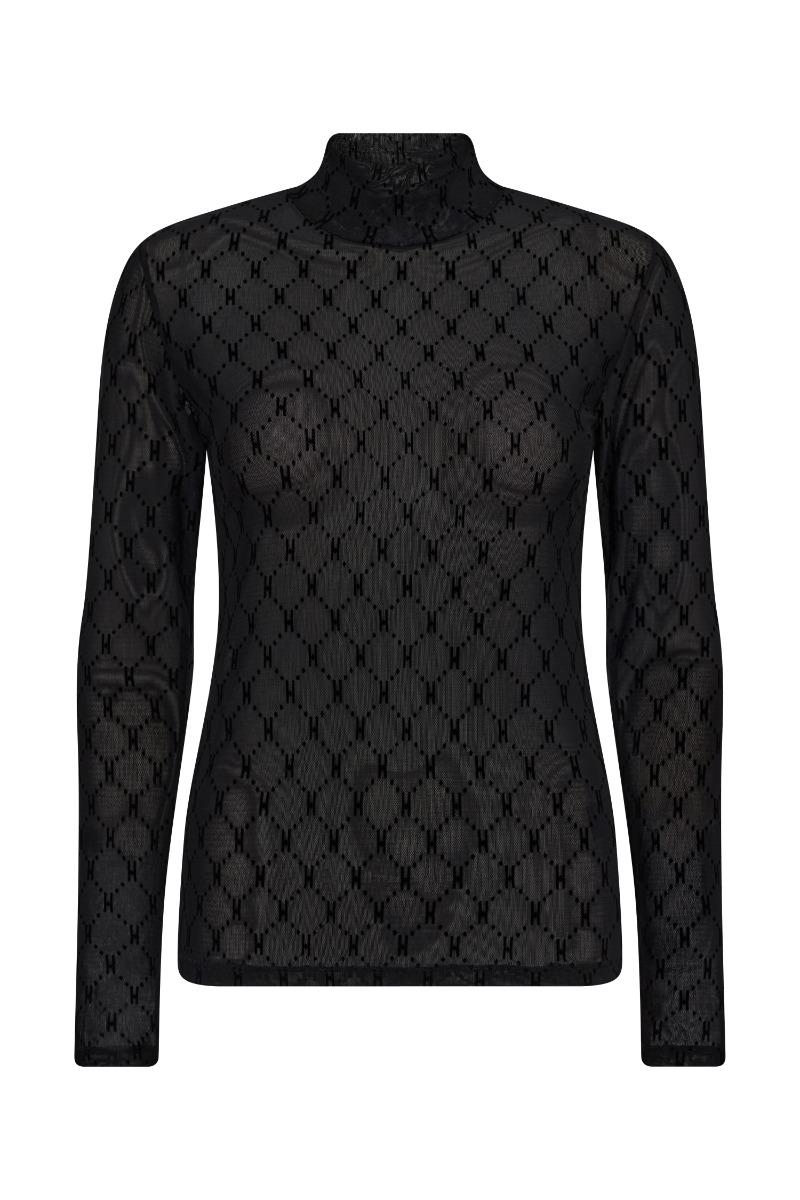 Bluse   Mesh Turtle Neck   Sort fra Hype The Detail