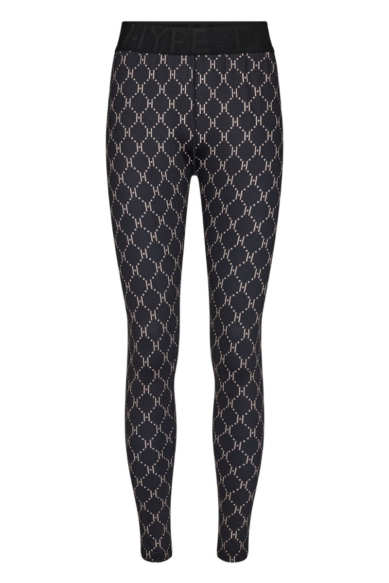 Leggings   Printed Legging   Black Beige fra Hype The Detail