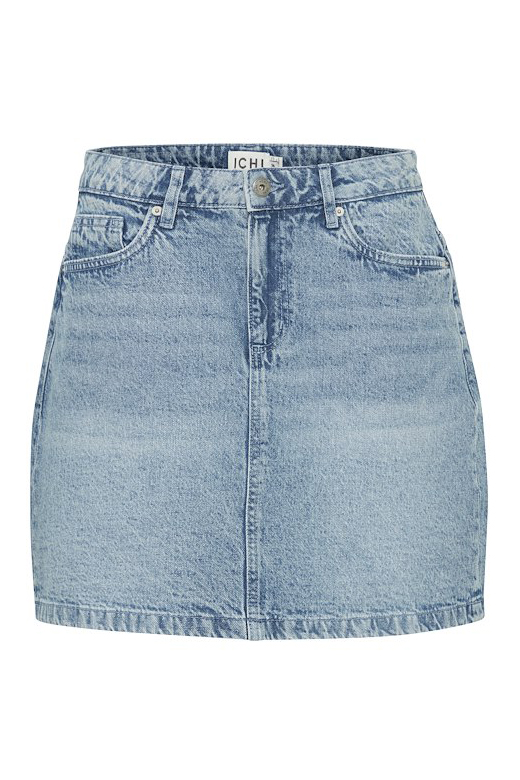 Nederdel   Ih Aveny Sk   Washed Light Blue fra Ichi
