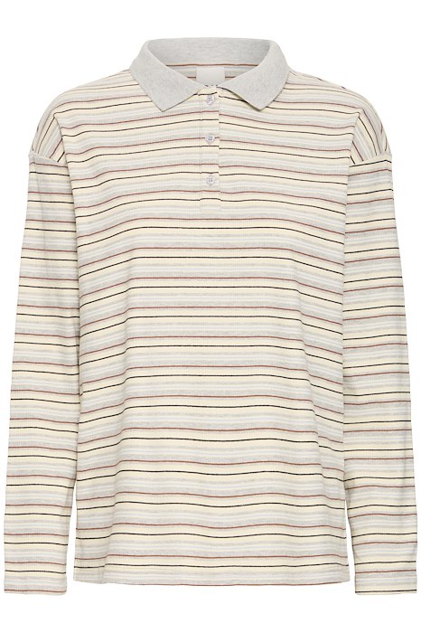 Bluse   Becky Ls   Grey Melange fra Ichi