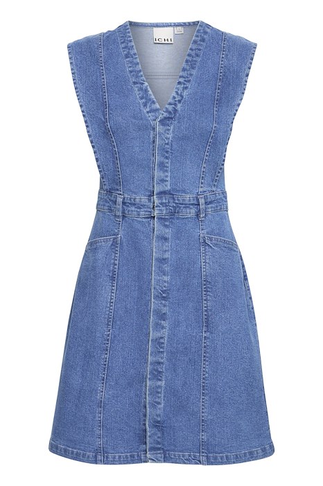 Kjole   Ih Cally Dr   Washed Med. Blue fra Ichi