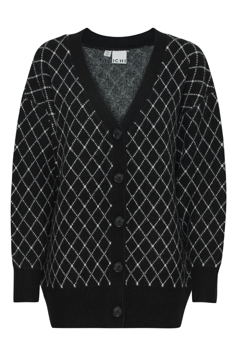Cardigan   Ih Alvino Ca   Black fra Ichi