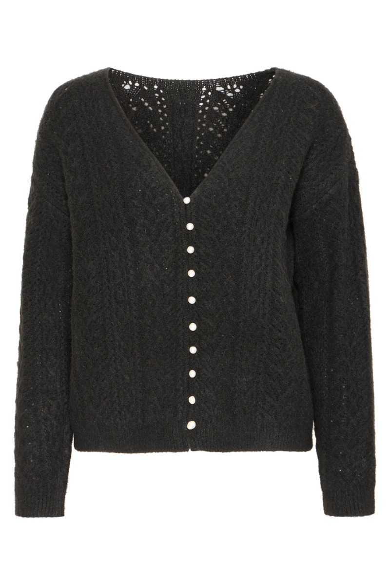 Cardigan   Ih Liyanna Ca2   Black fra Ichi
