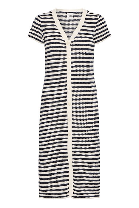 Kjole Ih Lorianna Dr Total Eclipse Birch Stripe fra Ichi