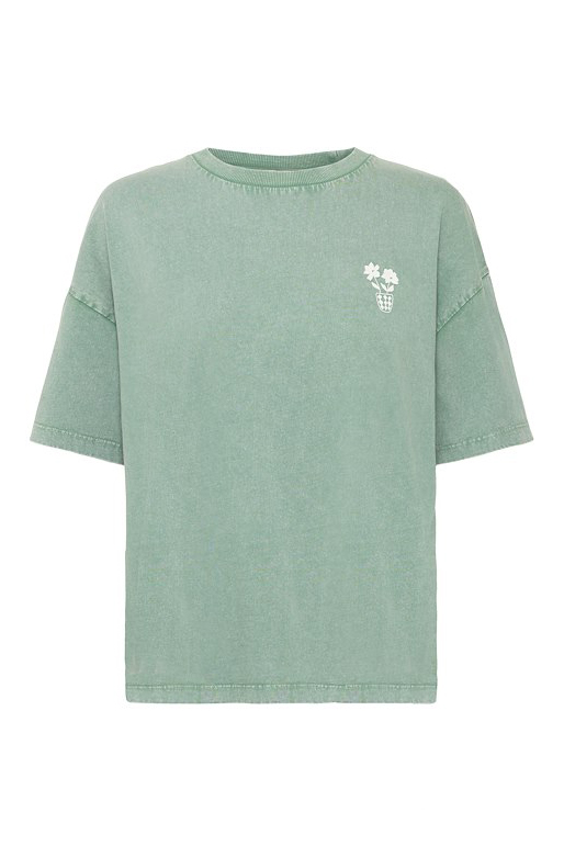 T Shirt   Ih Nabino Ss   Pine Green (levering Start Maj) fra Ichi