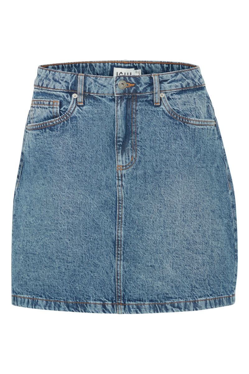 Nederdel   Ih Aveny Sk   Medium Blue Stone Washed fra Ichi