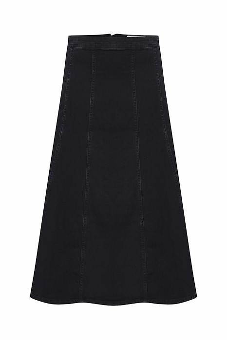 Nederdel   Ih Litzy Sk   Washed Black fra Ichi
