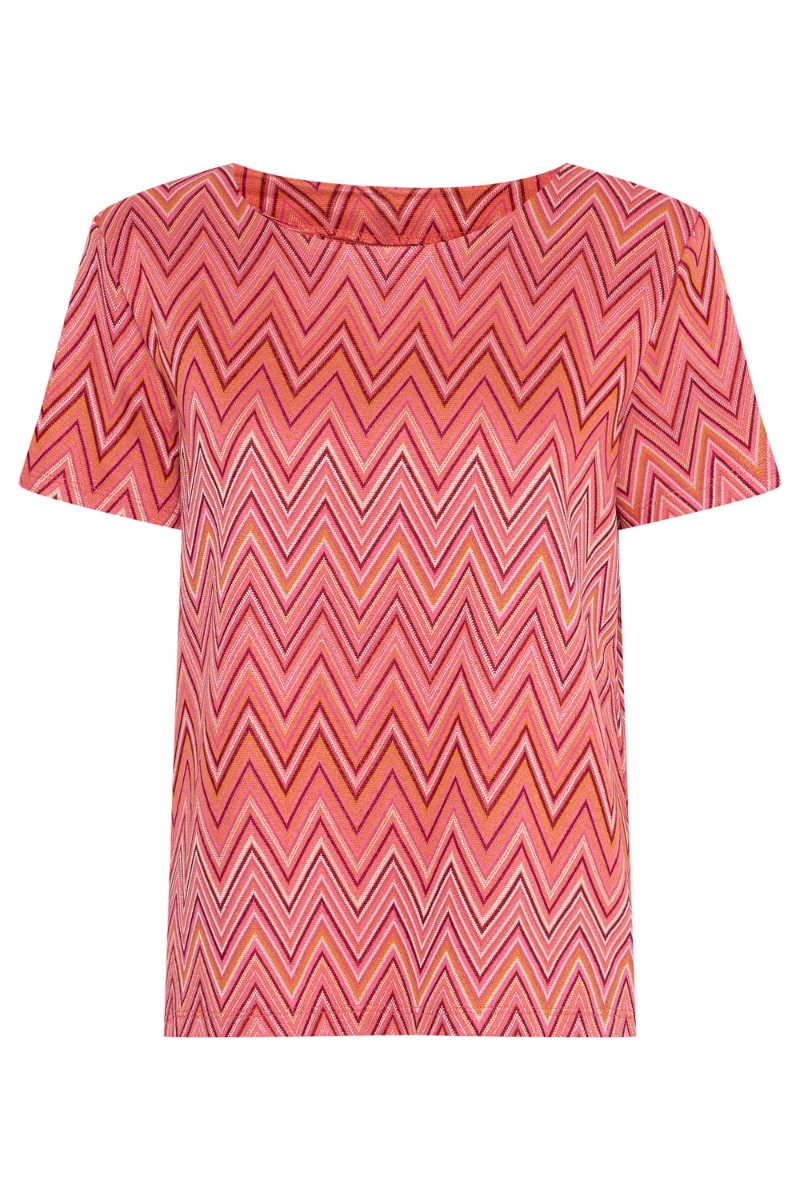 T Shirt   Ix Else Ss   Super Pink fra Ichi