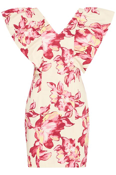 Kjole   Ih Ysine Dr   Bright Rose Flower fra Ichi