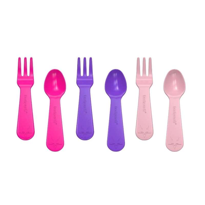 Miniske Og Minigaffel   3 Sæt   Pink Lilla fra Lunch Punch