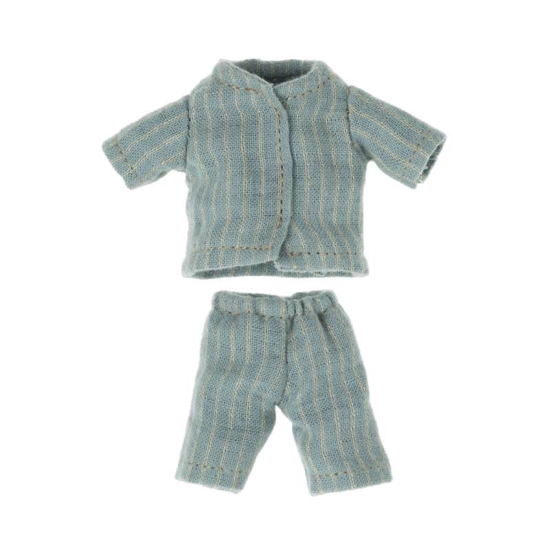 Tøj Til Storebror Mus   Blåstribet Pyjamas fra Maileg