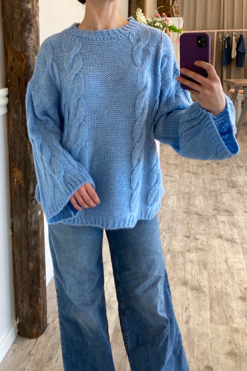 Strik Lyza Knit Light Blue fra Noella