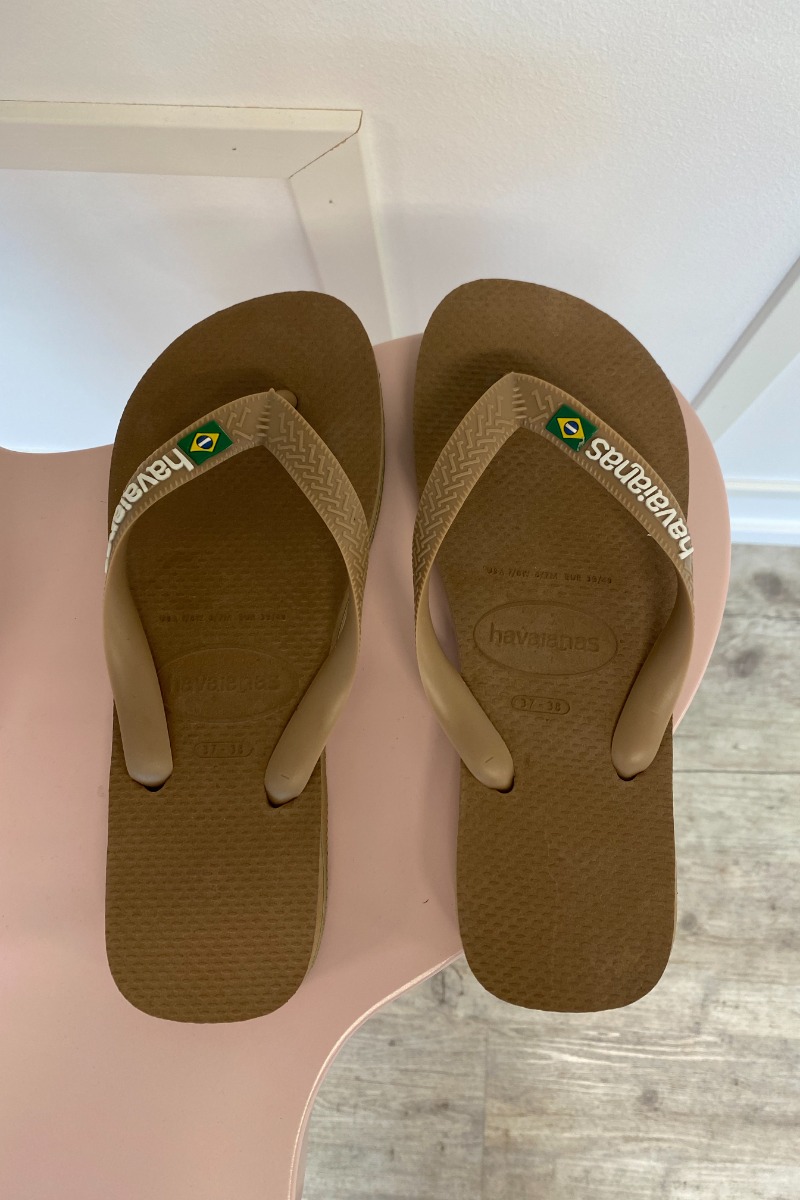 Sandal   Brasil Logo   Rose Gold fra Havaianas