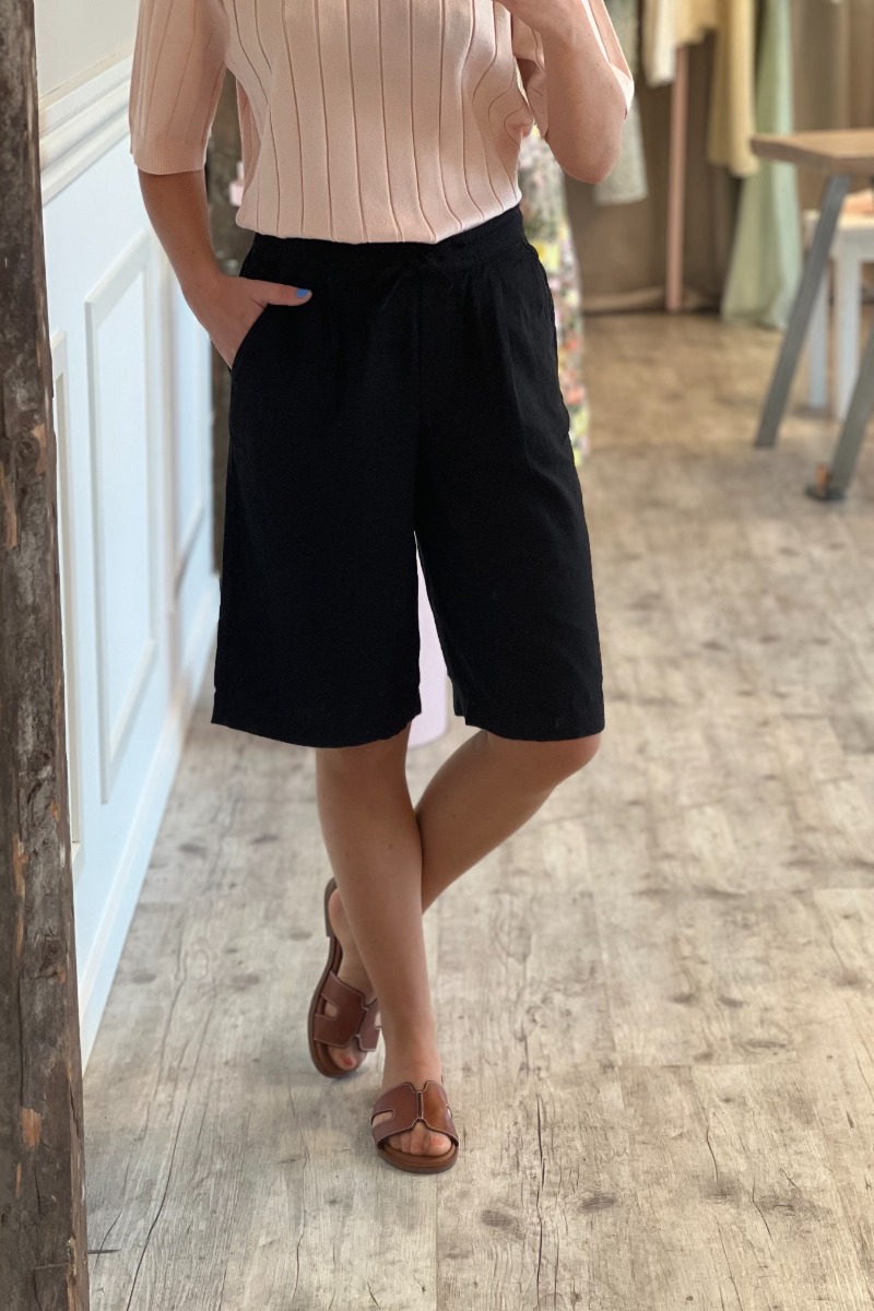 Shorts   Ih Linno Sho2   Black fra Ichi