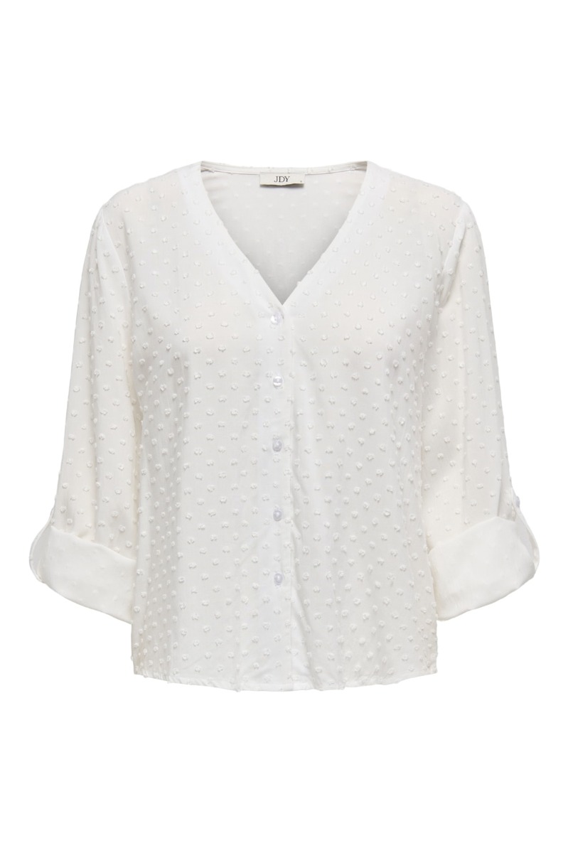 Bluse   Diana Life 7 8 Dobby Shirt   Cloud Dancer fra Jdy
