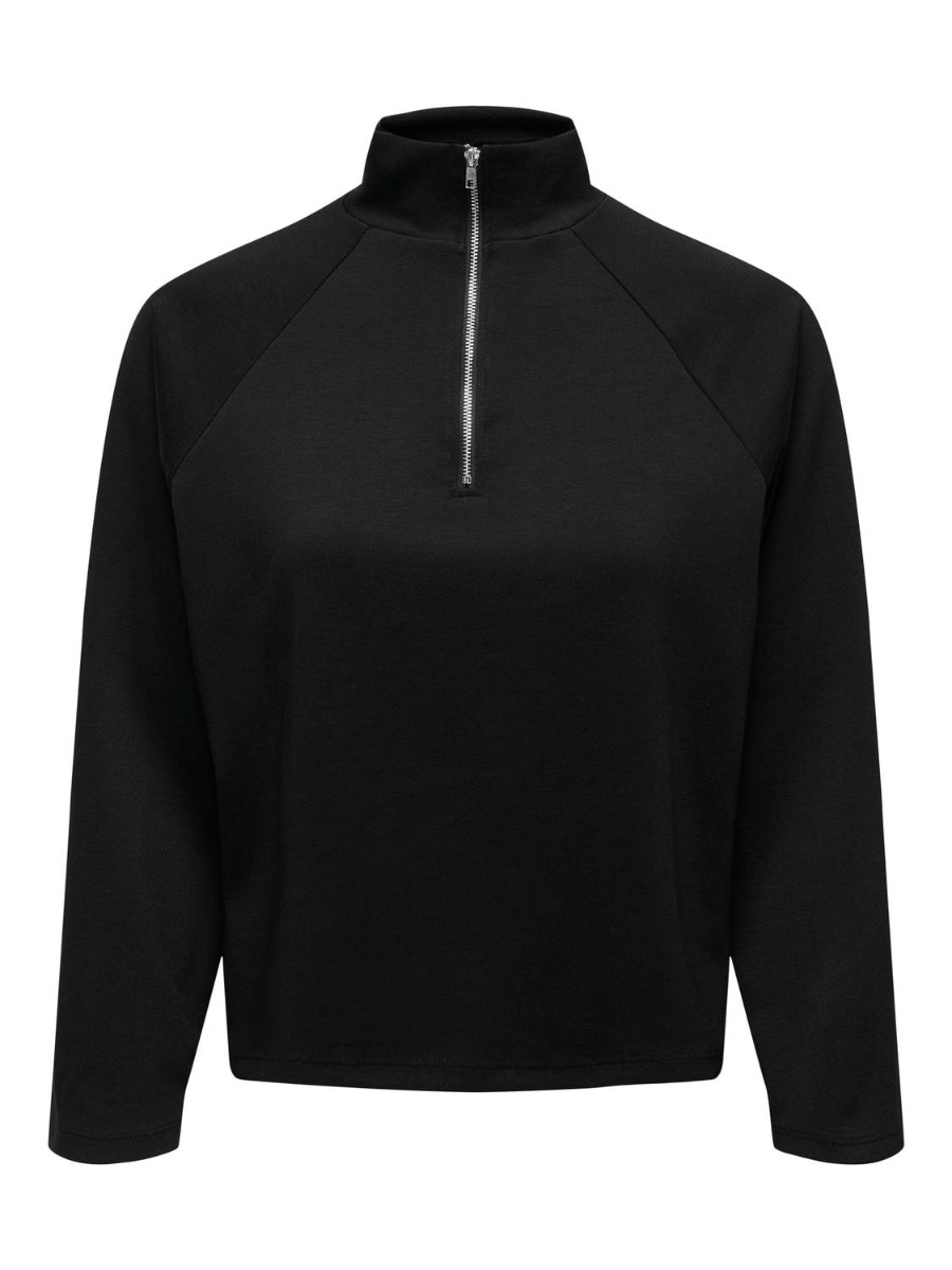 Sweatshirt     Eldora L S Zip Sweat   Black fra Jdy