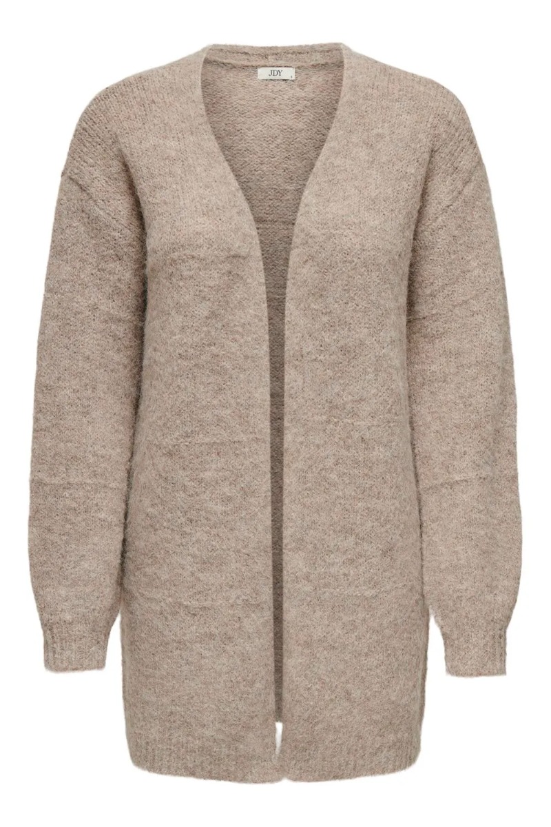 Cardigan     Zoey Life L S Open Cardigan   Chateau Gray Melange fra Jdy