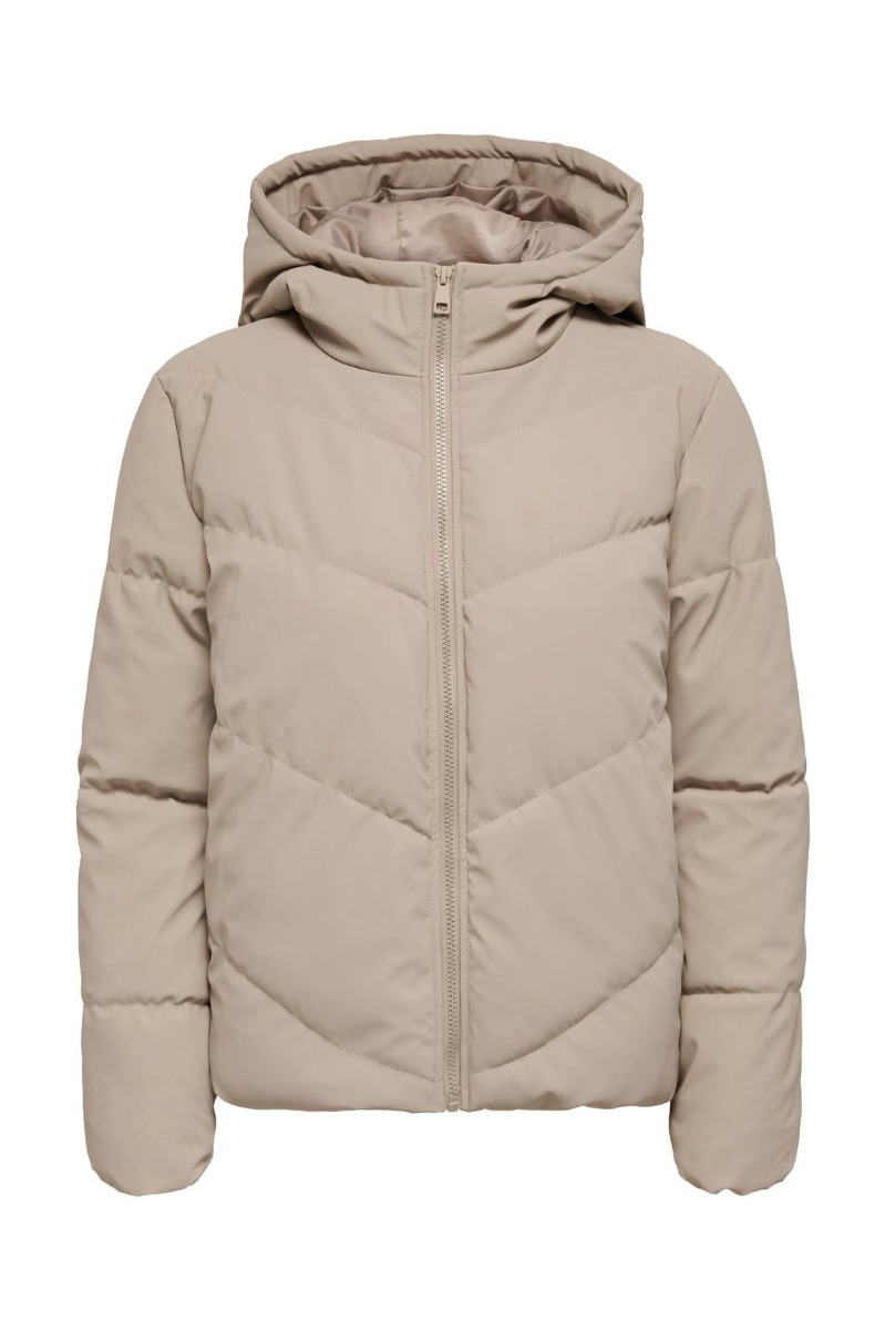 Jakke     Arnhem Water Rep Short Puffa   Simply Taupe fra Jdy