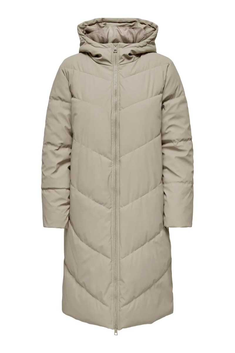 Jakke     Ulrikka Water Rep Puffa   Simply Taupe fra Jdy