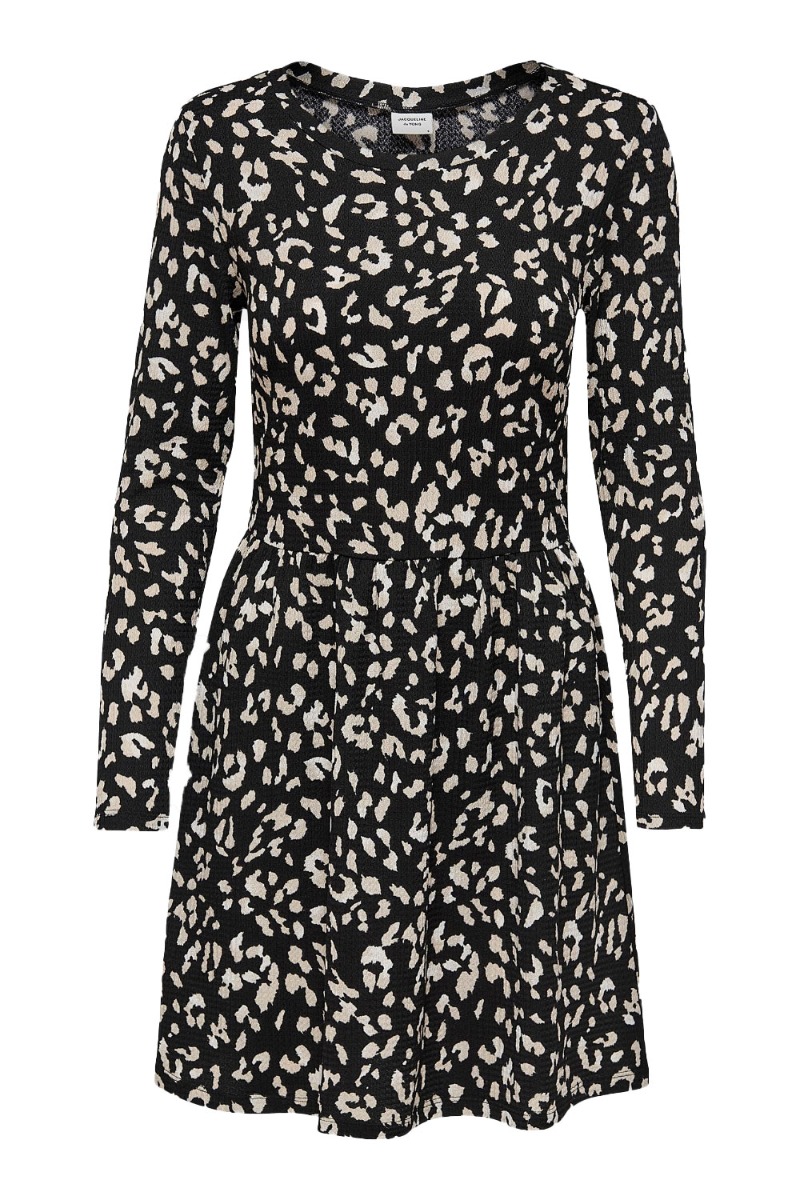 Kjole   Claude Ls Dress   Black Leo fra Jdy