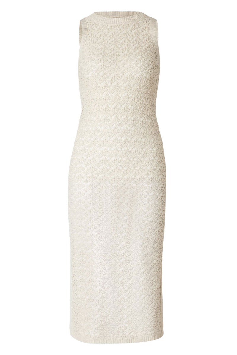 Kjole     Sun Evelyn S L O Neck Slit Dress   Tapioca fra Jdy