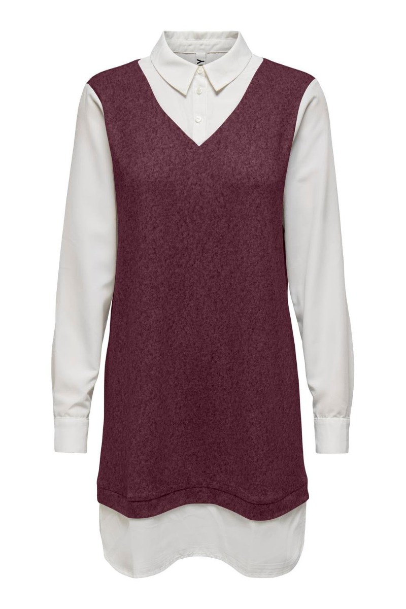 Kjole     Tonsy L S Shirt Dress Jrs   Winetasting fra Jdy