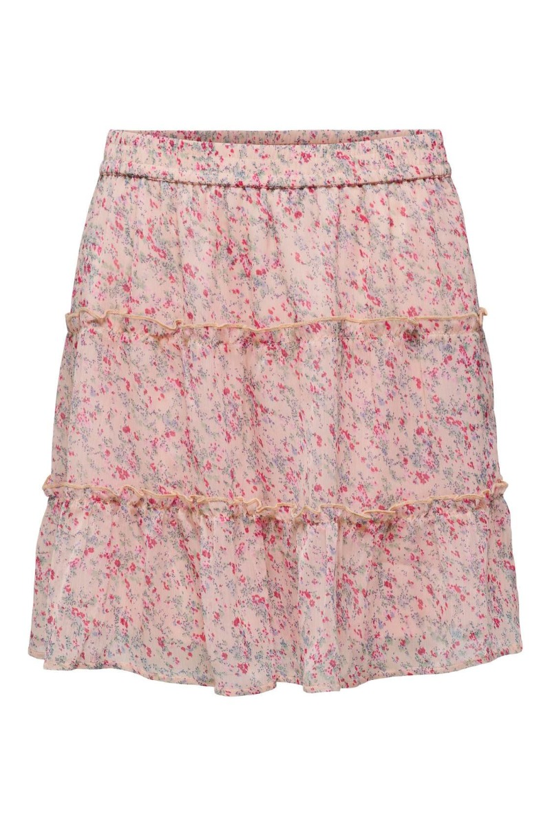 Nederdel     Melly Skirt Wvn   Peach Whip fra Jdy