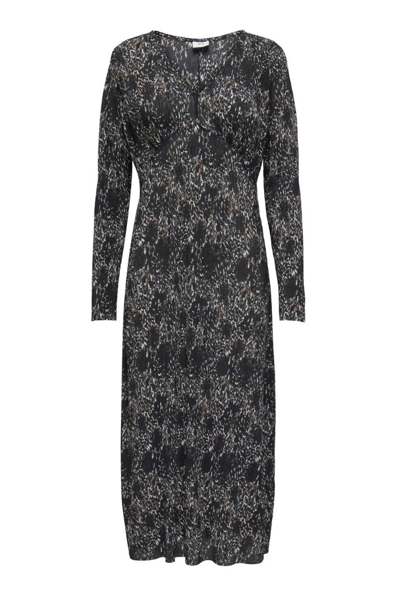 Kjole     Sienna L S V Neck Dress   Black fra Jdy
