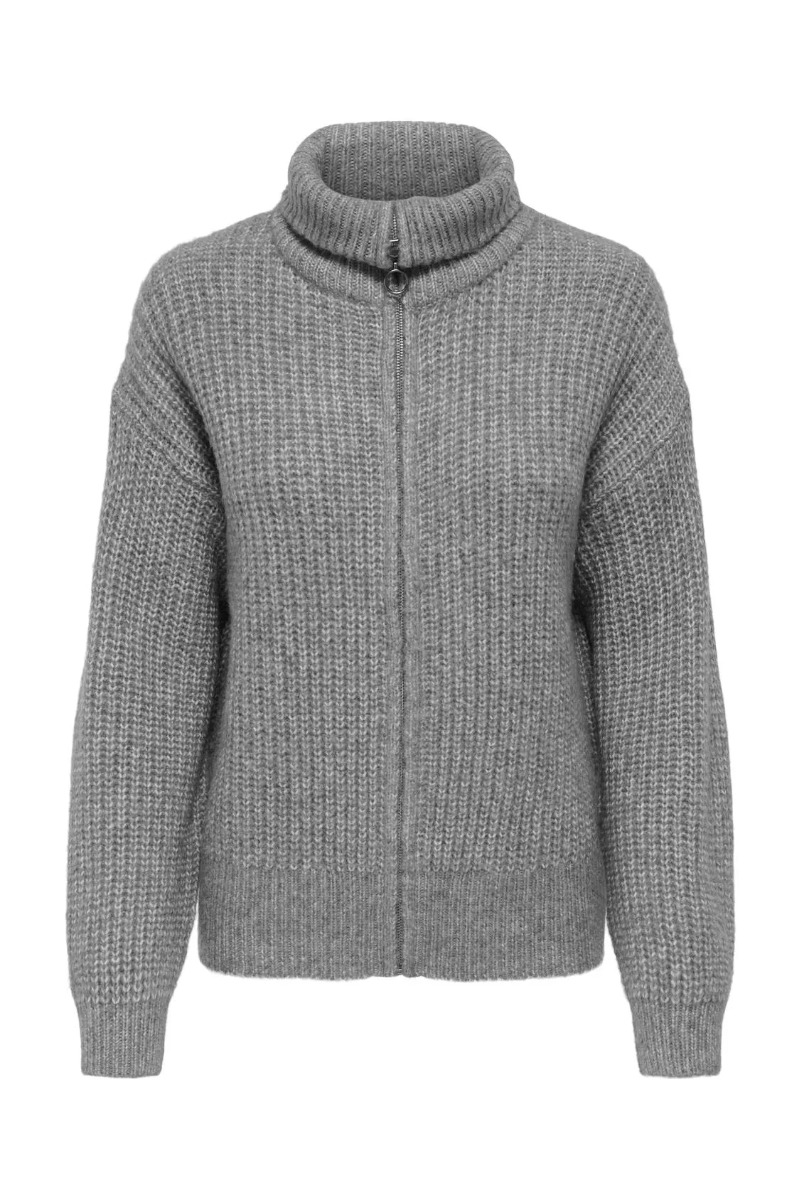 Cardigan     Silja L S Zip Cardigan   December Sky Melange fra Jdy
