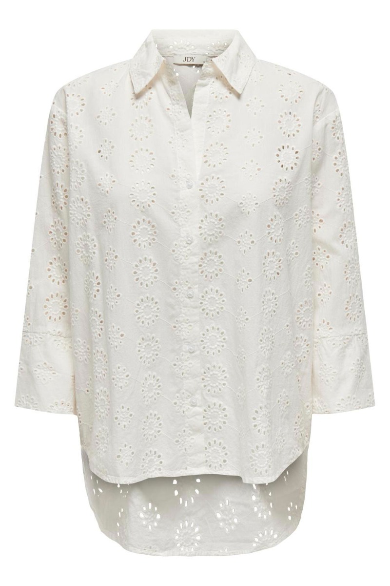 Skjorte   Tallie 3 4 Long Shirt Wvn   Cloud Dancer fra Jdy