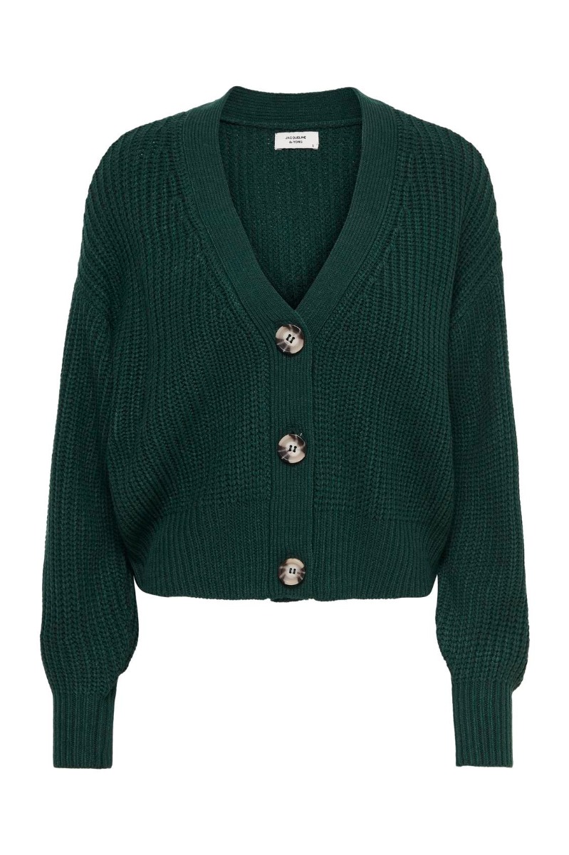 Cardigan      Justy L S Short Cardigan   Ponderosa Pine fra Jdy